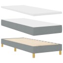  Box Spring Seng med Madrass Lys Grå 80x200 cm Tekstil