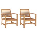  Hagestoler 2 pcs Naturlig 60 x 65 x 76.5 cm Heltre teak