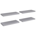vidaXL Flytende vegghyller 4 stk gr? 60x23,5x3,8 cm MDF