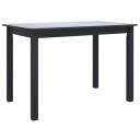 vidaXL Spisebord svart 114x71x75 cm heltre gummitre