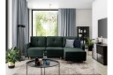Saimon Sovesofa m. Divan med Oppbevaring 3 seter   Mørkegrønn