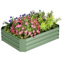 Høybed av stål plantebed kaldramme hagebed blomsterkasse stabelbar plantekasse grønnsaksbed 120 x 90 x 30 cm for hage b