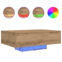  Kaffebord med LED lamper Artisan Eik 85x55x31 cm