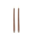 Uyuni LED taper candle  2-pack Sandstone Smooth 2,3x25 cm UL-TA-SA02325-2