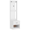  Halltre SANDENS hvit 45x40x159,5 cm heltre furu