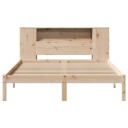  Seng med bokhylle uten madrass 140x200 cm heltre furu 3321540