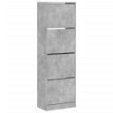  Skoskap med 4 vippeskuffer betonggrå 60x34x187,5 cm 8721012385689