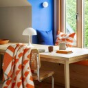 Røros Tweed Ullpledd Kvam Oransje