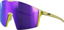Julbo Edge Spectron Sportsbriller Matt Light Brown/Fluorescent Yellow w/ Smoke Purple