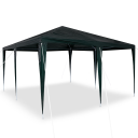vidaXL Partytelt Grønn og hvit 400 x 400 x 266 cm Polyester og stål