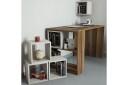 Skrivebord Amtorp 120 med Oppbevaring Hylle + Vegghylle   Brun/Eik