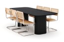 Scandinavian Choice Kopparbo Spisebord 240 cm med 6 stk Build Matstkolar Svart