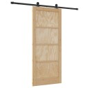 vidaXL Skyvedør Naturlig og svart 86 x 198,5 cm Heltre furu
