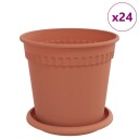vidaXL Plantepotter 24 stk. Klinker Rød Plast