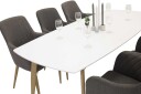 Venture Design Polar & Comfort spisegruppe Hvit/grå 6 st stoler & bord 240 x 100 cm