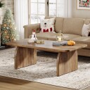Salongbord 120×60×51 cm / rektangulært sofabord / stuebord med H formet understell – Rustikkbrunt