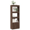 Highboard brun eik 63x33x180 cm konstruert tre