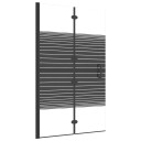Leddet dusjdør ESG 80x140 cm svart