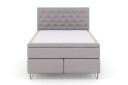 Select No 5 Kontinentalseng 140x200 Fast WatergeLysegrå/V formede Metallben