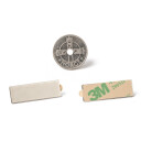 SuperMagneter Rektangulære Magneter 30 X 10 X 1 Mm   Selvklebende   Sett 20 Stk.