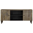  TV benk lysegrå 105x33,5x46 cm heltre mango