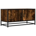  TV-benk røkt eik 80x34,5x40 cm konstruert tre og metall 8721102838859
