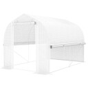 Drivhus 3 x 2 x 2 m filmdrivhus med 4 vinduer & dør, opprullbare sidevegger, UV-bestandig filmtunnel tomathus med galvanisert st