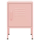 vidaXL Nattbord 2 stk rosa 35x35x51 cm stål