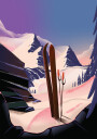 Ski Travel Poster Plakat Plakat / 100x150cm