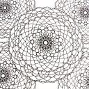 Borg Living Tekstil voksduk med akrylbelegg   Big flower black   140 cm bred   På metermål