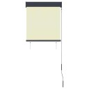 vidaXL Utendørs rullegardin 60x250 cm kremhvit