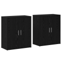  Høyskap 2 pcs Svart eik 60 x 31 x 70 cm Konstruert tre