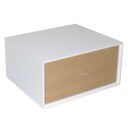 The Box Vegghengt Nattbord 40x20cm Med Skuff (Størrelse: 40x20, Fargekombinasjon: Hvit Med Eik Skuff)
