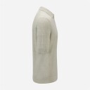 Gran Sasso Short Sleeve Piquet Cotton Linen Ligth Green