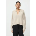 Soft Goat Dame Topper Beige M,
