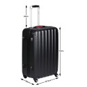 Hardskallkoffert – svart, 90 l, ABS, 360 hjul