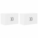  Kjøkkenskap 2 pcs Hvit 60 x 31 x 40 cm Konstruert tre