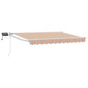 vidaXL Manuell utvidbar markise med LED lamper 3 x 2,5 m