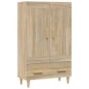  Highboard sonoma eik 70x31x115 cm konstruert tre