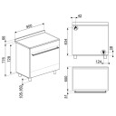 Smeg Gasskomfyr CX91GMBL 90 cm Svart med 2 Ovner