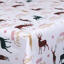 Borg Living Voksduk av tekstil Merry Christmas 140 cm bred På metermål