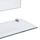 vidaXL Veggspeil med hylle 50x60 cm herdet glass