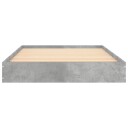 Sengeramme betonggrå 100x200 cm konstruert tre 8721102599200
