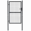 vidaXL Hageport netting galvanisert stål 100x200 cm grå
