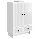  Serviesskap Høgglans Hvit 66 x 34,5 x 95 cm Konstruert tre