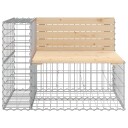 vidaXL Hagebenk gabiondesign 92x71x65,5 cm heltre furu