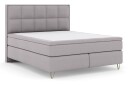 Select No 6 Komplett Sengepakke 210x210 Fast Watergel   Lysegrå/V formede Metallben