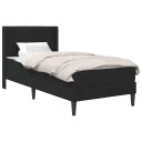 vidaXL Sengeramme med madrass med hodegjerde Svart 90 x 190 cm Fløyel