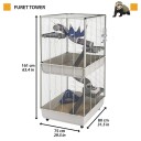 Ferplast Furet Tower Ilder Og Rottebur 75X80X161Cm