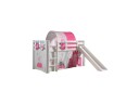Middelseng med gardin Pino Princess Hvit Hvit Med sklie Prinsesse 3   Hvit Hvit Med sklie Prinsesse 3